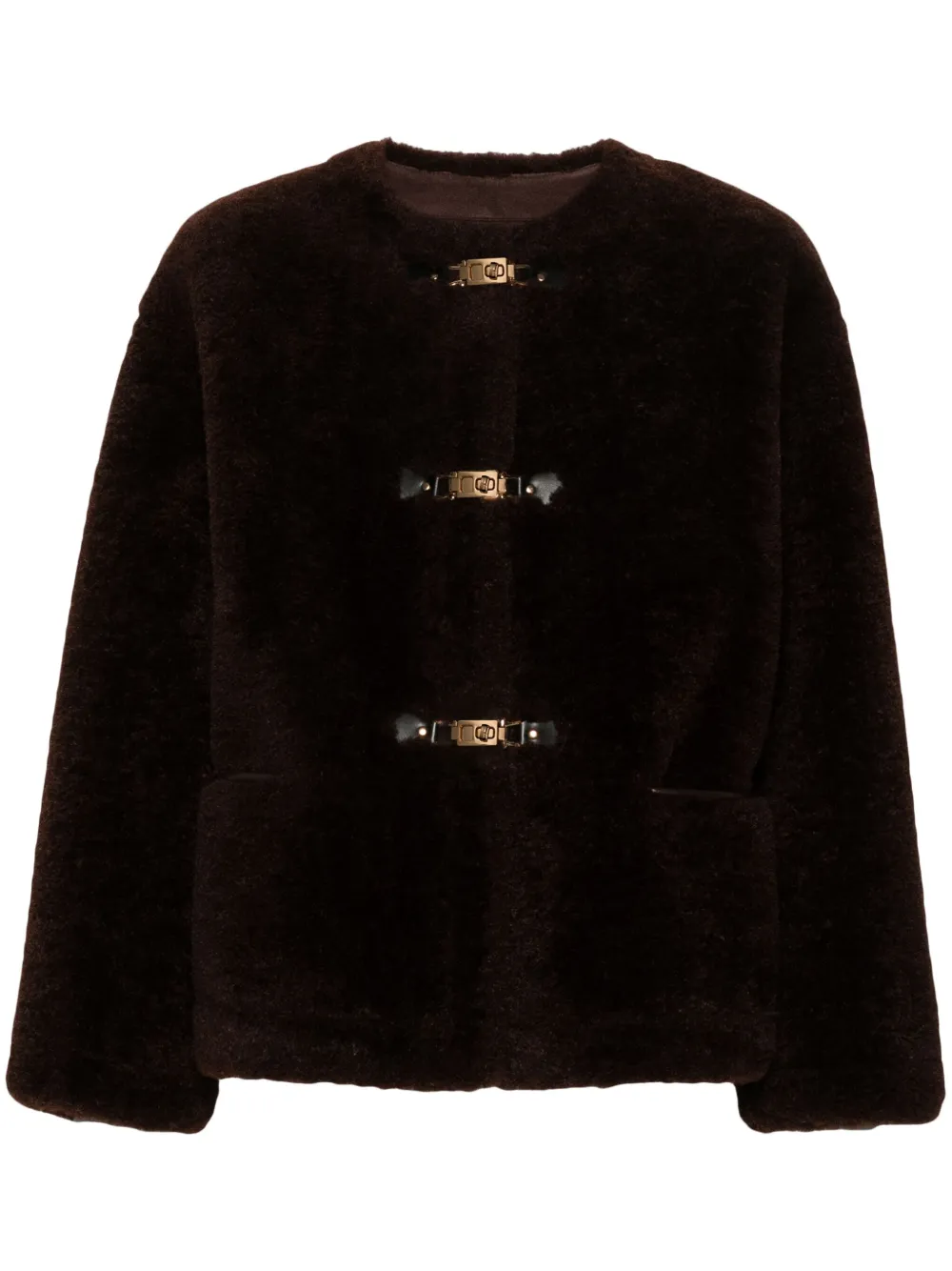 Maje faux fur jacket top