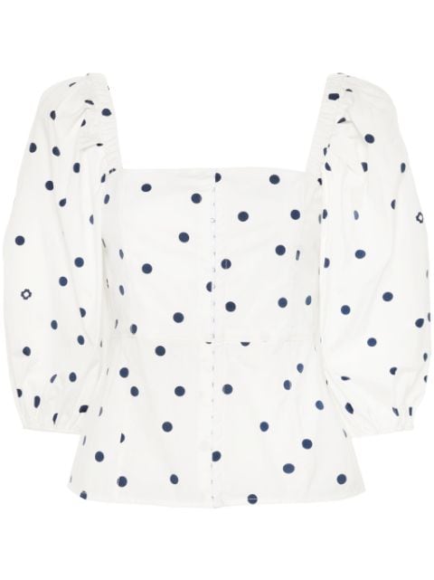 Maje blusa con lunares estampados