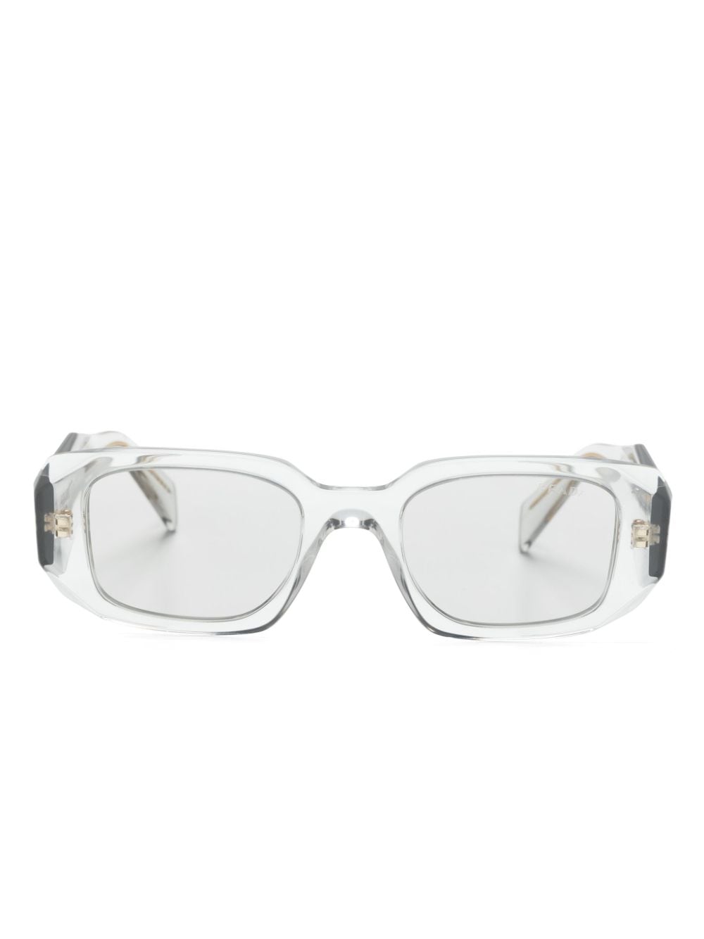 Prada Eyewear Zonnebril met rechthoekig montuur Beige