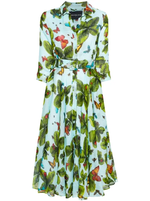 Samantha Sung Aster clover-print dress