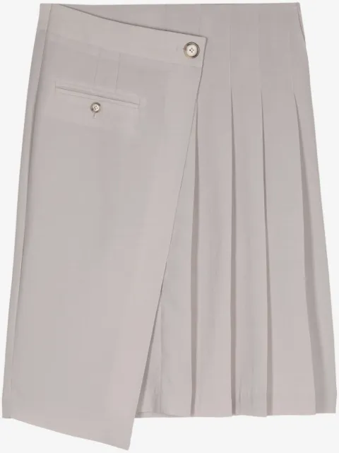 J Koo asymmetric wraped skirt