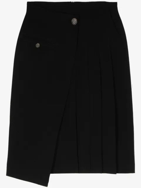 J Koo asymmetric wraped skirt