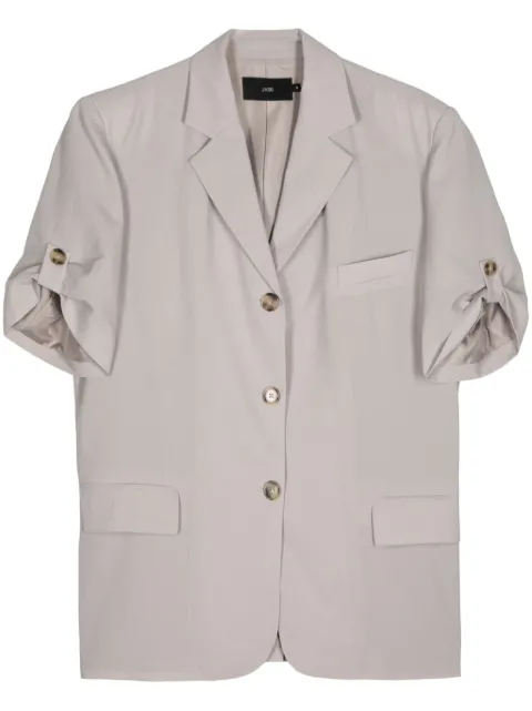 J Koo short-sleeve single-breasted blazer