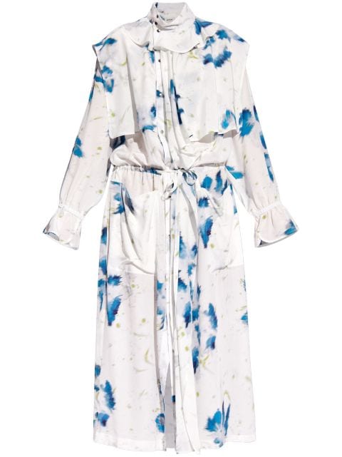 LEMAIRE floral-print layered shirtdress