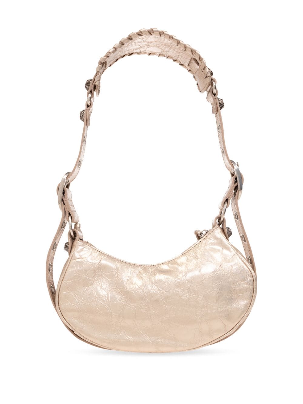 Shop Balenciaga Le Cagole Xs Shoulder Bag In 9706 -platinum/mist