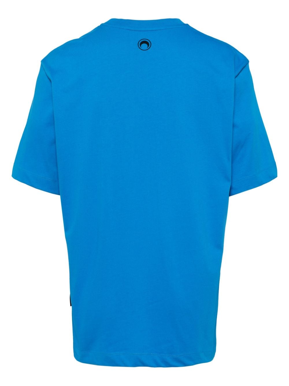 Shop Marine Serre Logo-print Cotton T-shirt In Blue