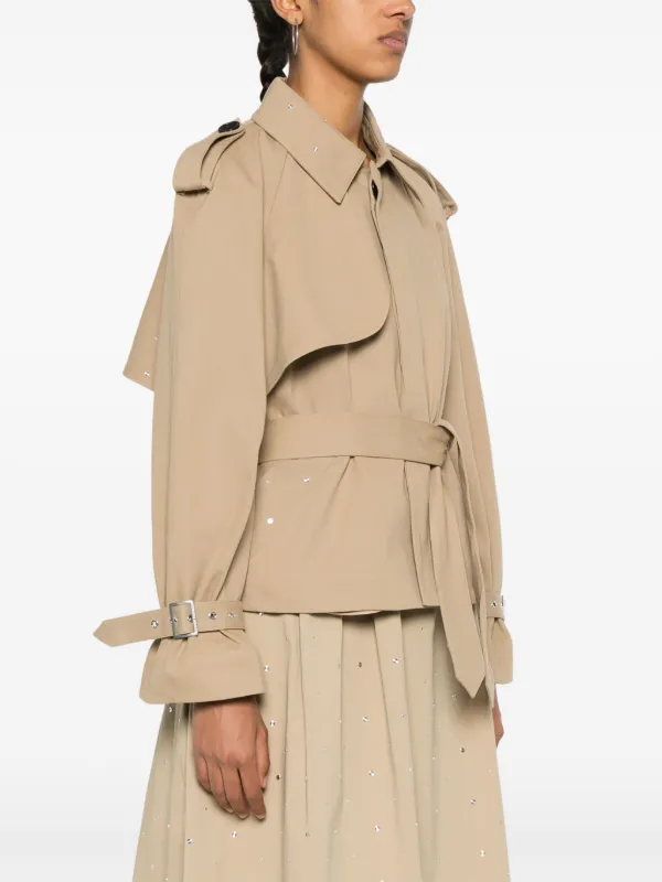 maje★スタッズ トレンチコート ショート Maje スタッズ トレンチコート | ニュートラル | FARFETCH JP