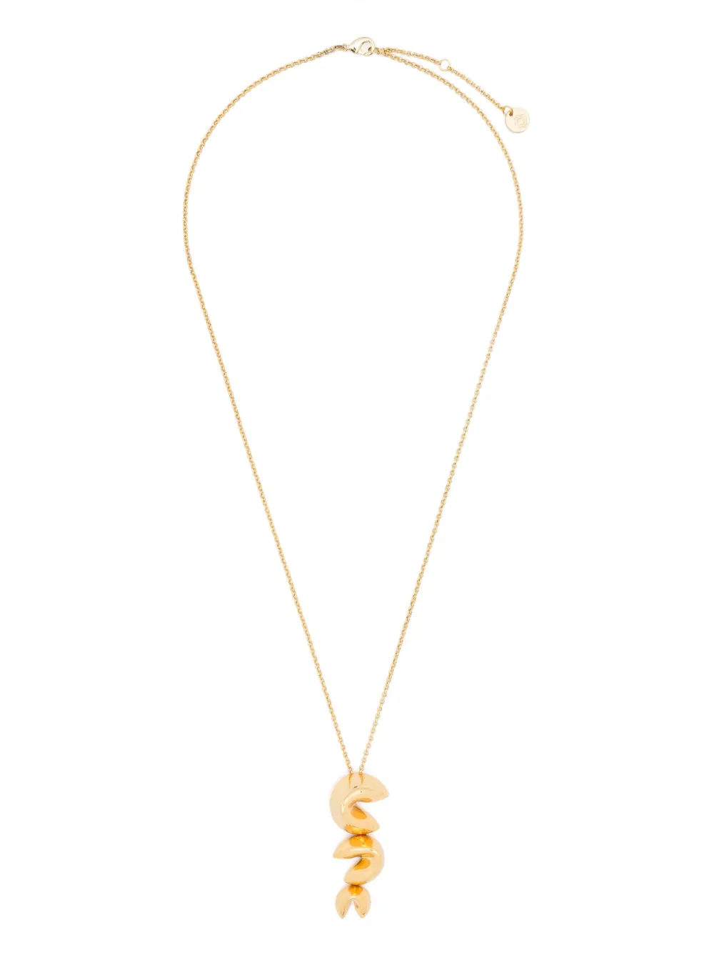 Maje Fortune-cookie Pendant Necklace In Gold