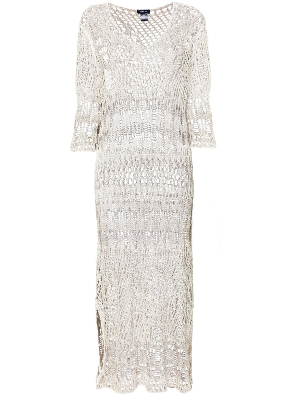 Avant Toi Crochet-knit Maxi Dress In White