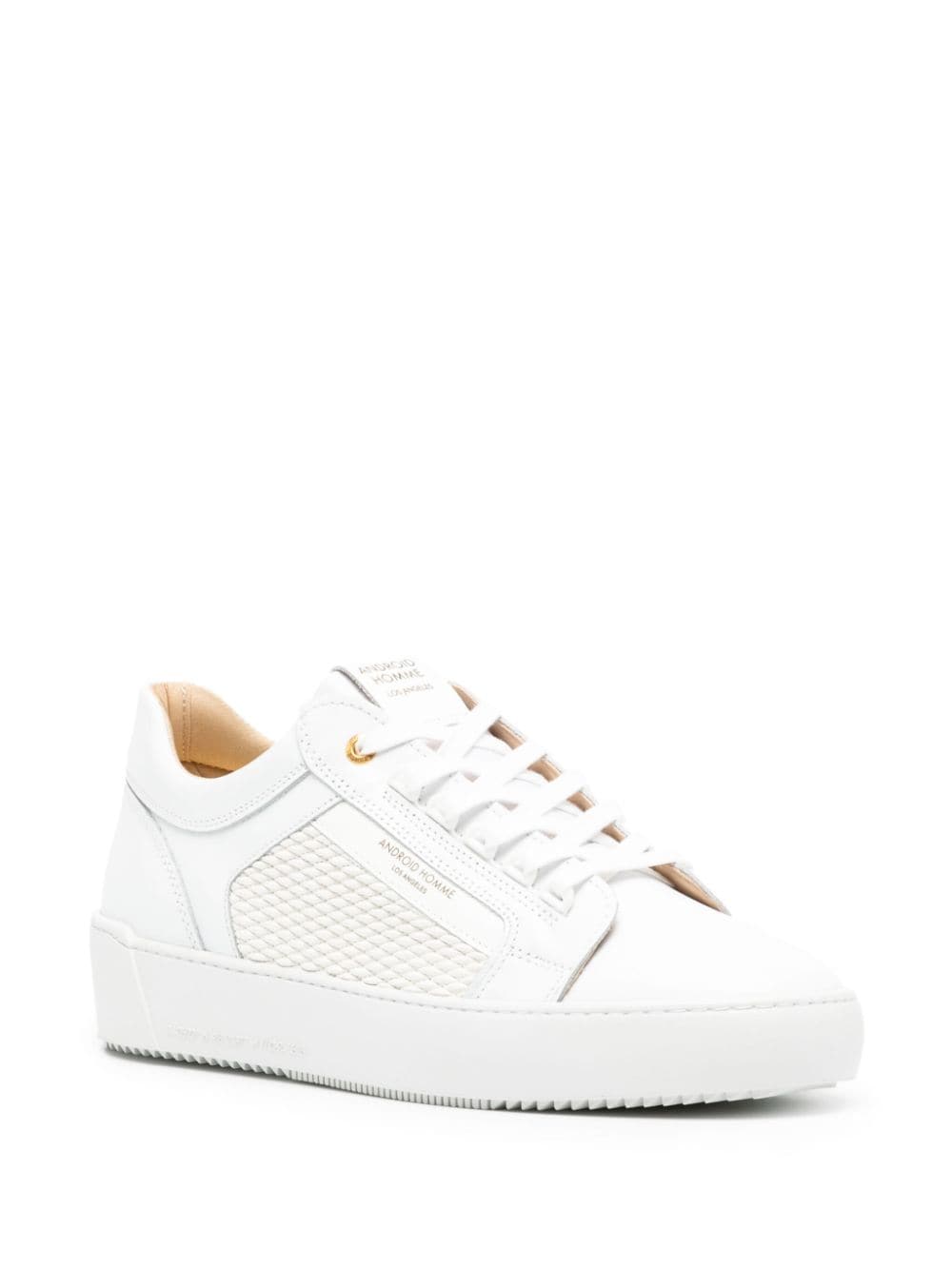 Shop Android Homme Leo Lace-up Leather Sneakers In White