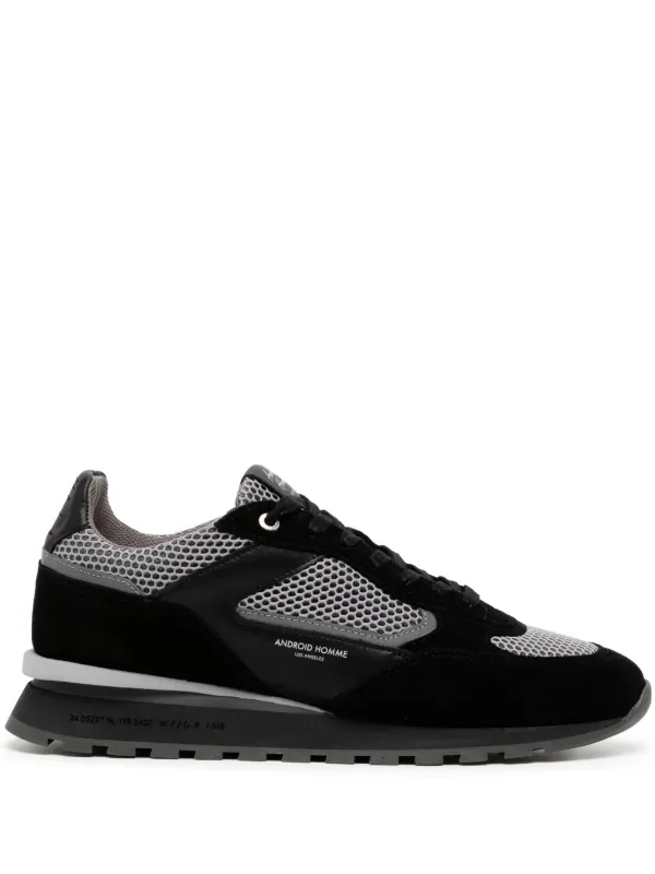 ANDROID - りう Android Homme Zuma lace-up Panelled Sneakers | Black | FARFETCH