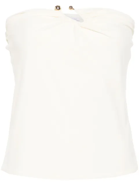 Patrizia Pepe gathered ring-detail bandeau top