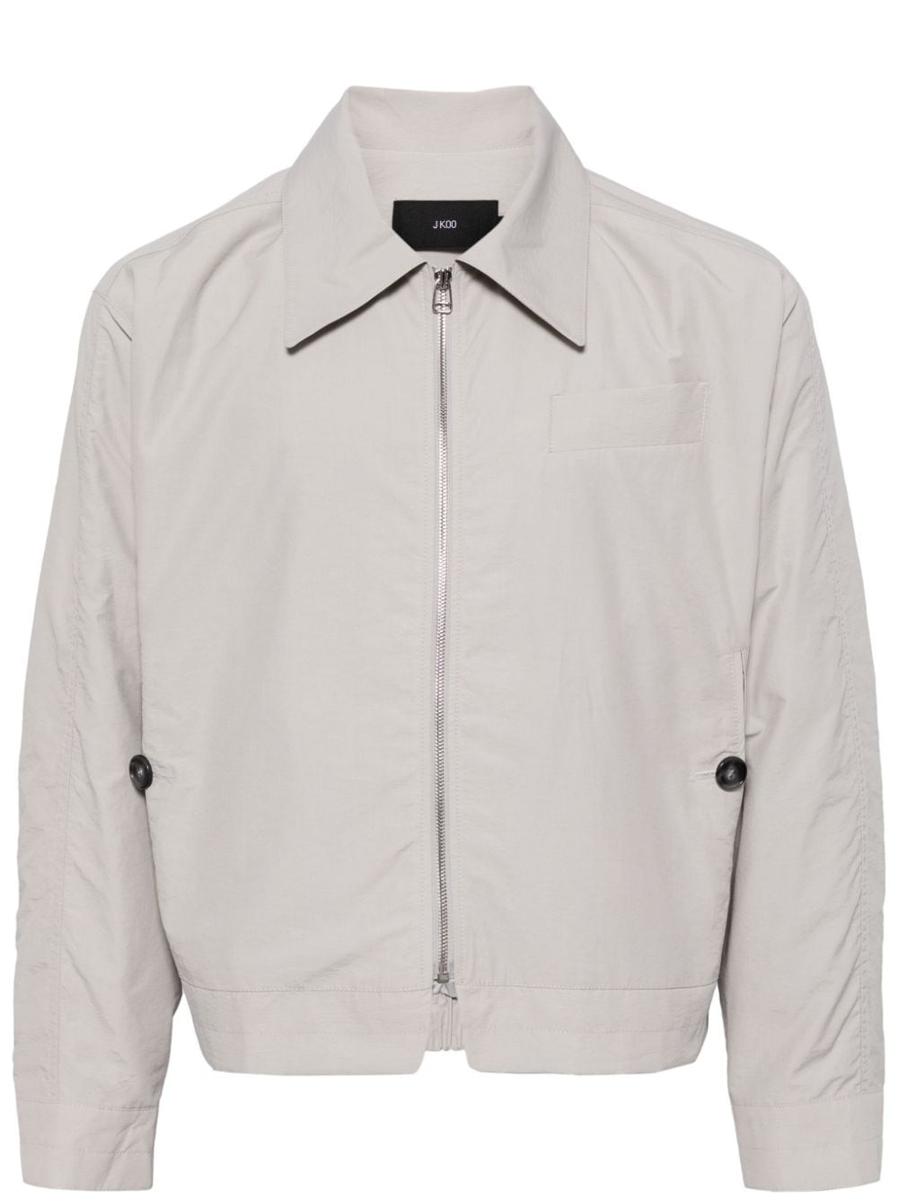 J Koo Long-sleeve Shirt Jacket In Grey