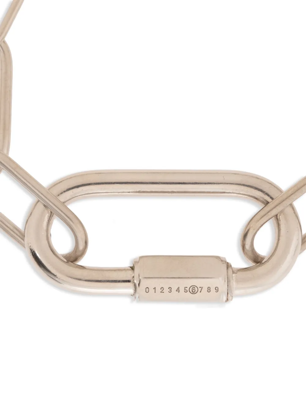 MM6 Maison Margiela carabiner-style bracelet - Zilver
