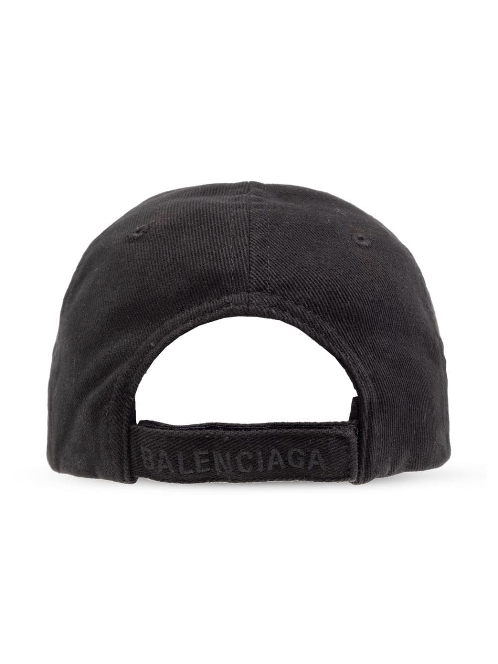 Shop Balenciaga Piercing-detail Cotton Cap In Black