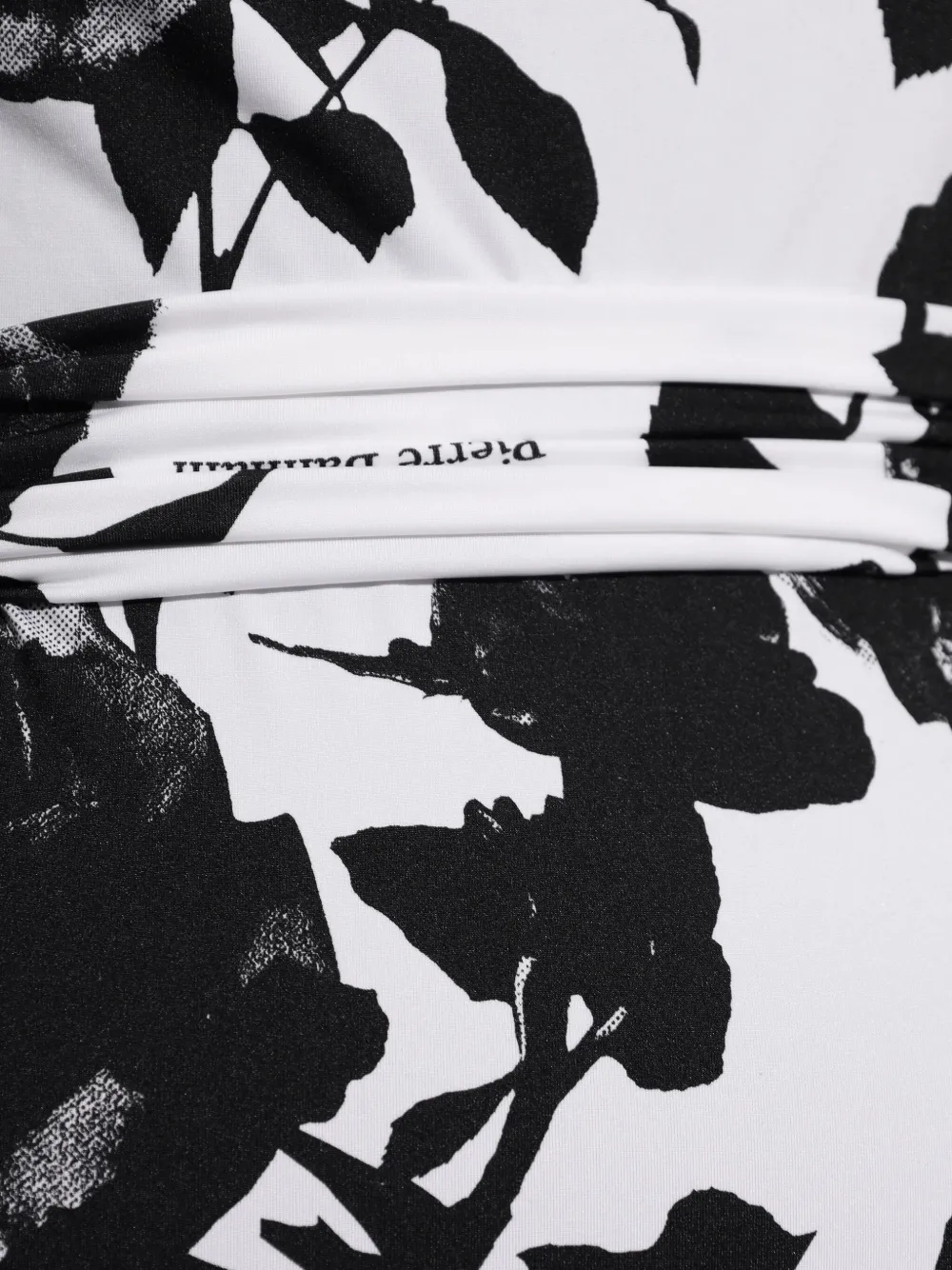 Balmain Badpak met bloemenprint Zwart