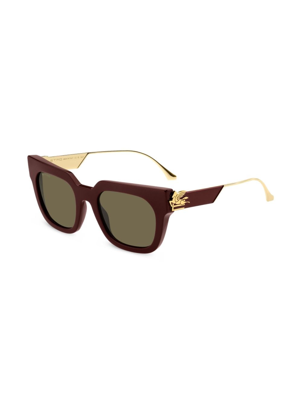 ETRO Bold Pegaso zonnebril met vierkant montuur Rood