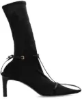 Jil Sander leather-trim sock boots - Black