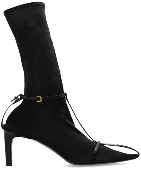 Jil Sander botas estilo calcetín con ribete de cuero