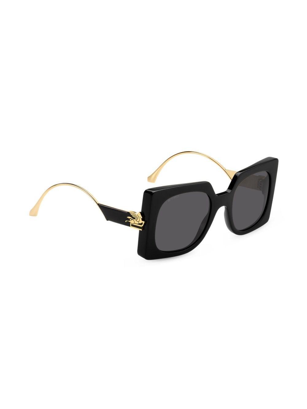 ETRO Bold Pegaso zonnebril met vierkant montuur Zwart