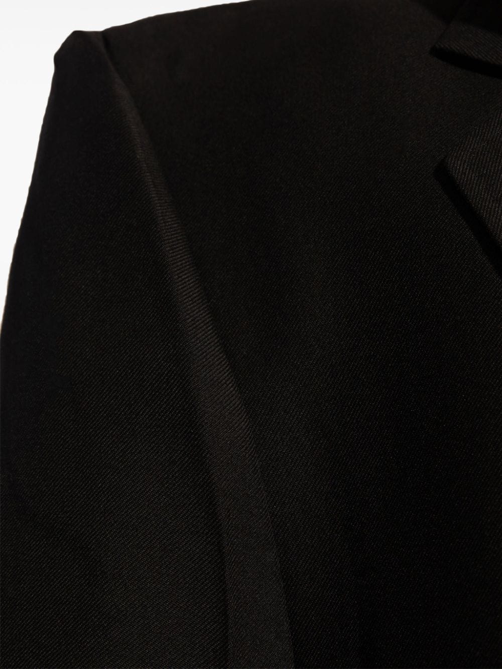 Shop Balenciaga Padded-shoulder Wool Coat In Black