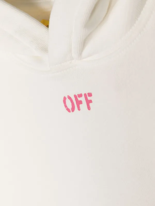 Off-White Kids logo-print Hoodie | White | FARFETCH