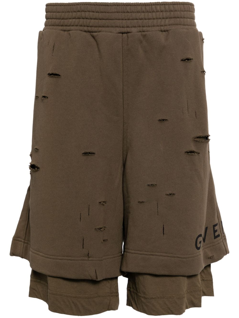 Givenchy Cotton Bermuda Shorts In Brown