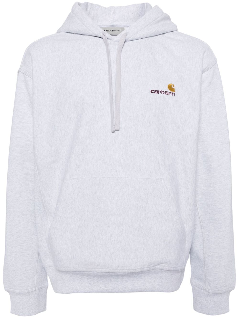 Carhartt Embroidered-logo Hooded Sweatshirts In Grey