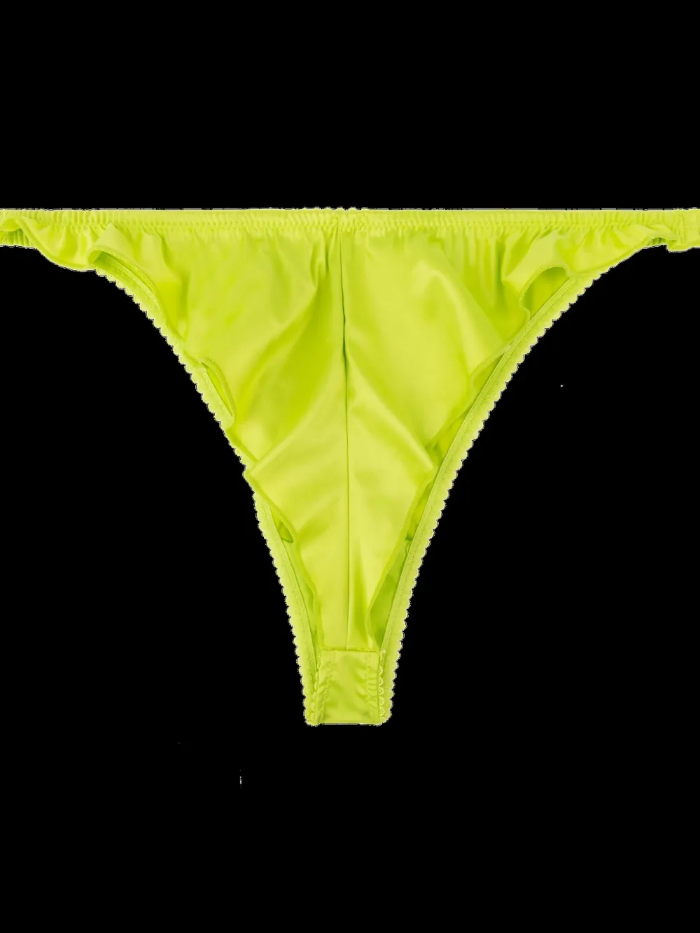 Love Stories Lily frill-back thong Groen