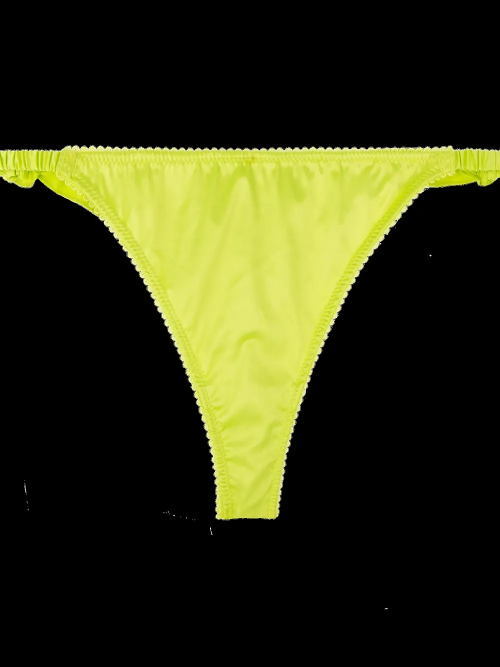Love Stories Lily frill-back thong Groen