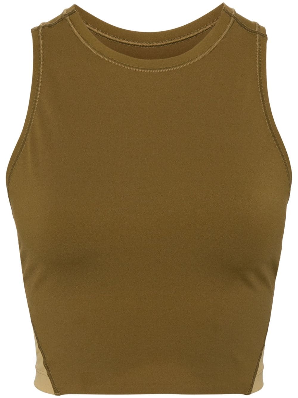 On Running Movement Panelled Crop Top In Neutral