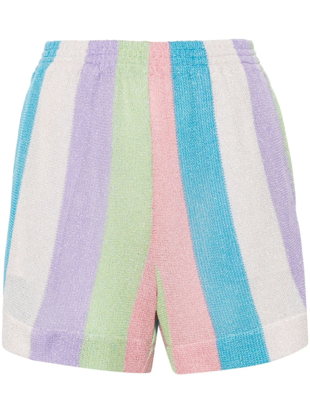 MC2 Saint Barth Meave striped knitted shorts Paars