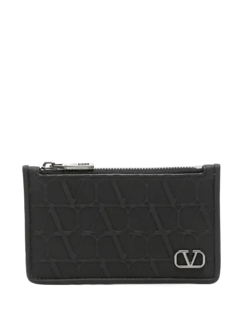 Valentino Garavani V-Logo embossed leather wallet