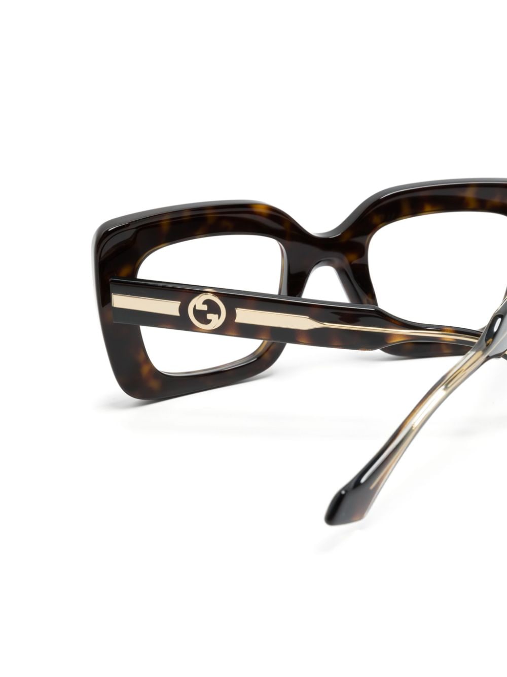 Shop Gucci Square-frame Glasses In Brown
