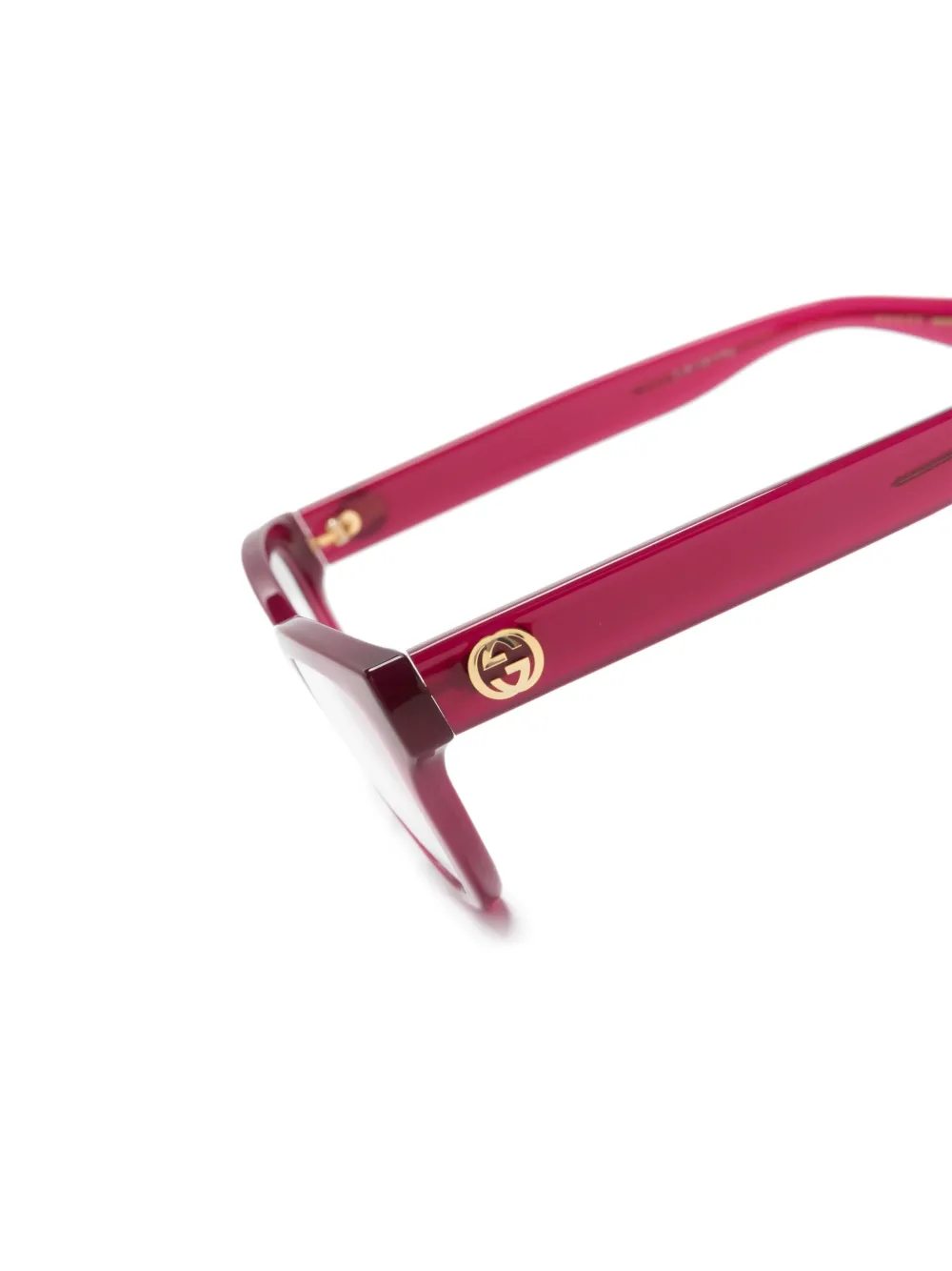 Shop Gucci Interlocking G Cat-eye Glasses In Purple