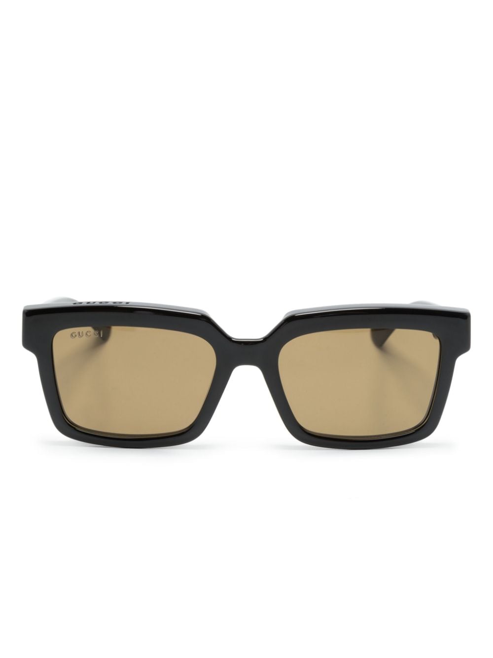 Gucci Rectangle-frame Clip-on Glasses In Green