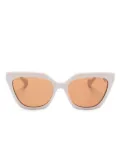 Gucci Eyewear clip-on butterfly-frame glasses - Neutrals