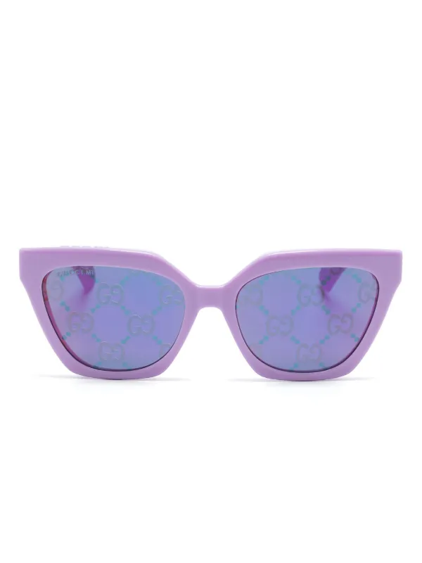 GUCCI パープル キャットアイ サングラス Gucci Eyewear キャットアイ サングラス | パープル | FARFETCH JP