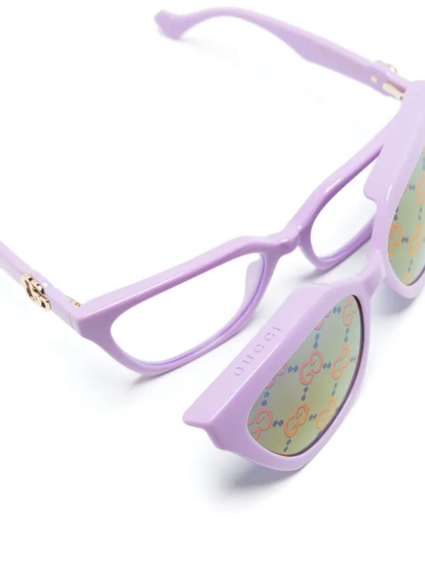 GUCCI パープル キャットアイ サングラス Gucci Eyewear キャットアイ サングラス | パープル | FARFETCH JP