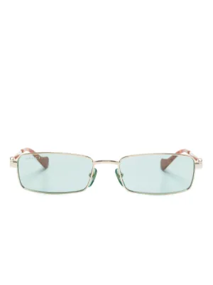 Gucci Eyewear リムレス スクエアサングラス | ブラウン | FARFETCH JP