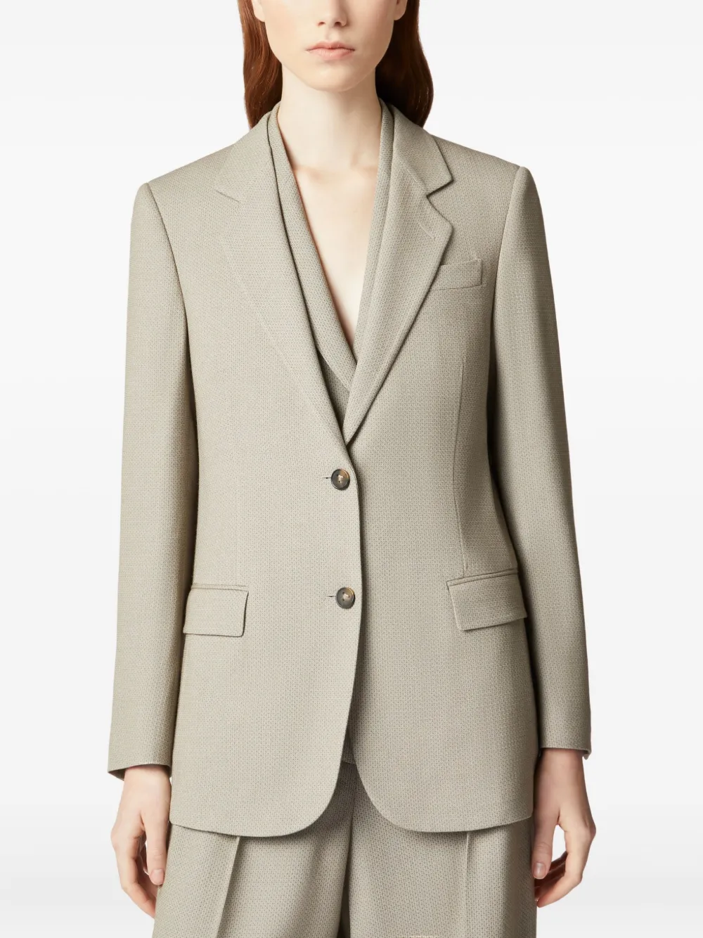 Tod's Blazer met enkele rij knopen Beige