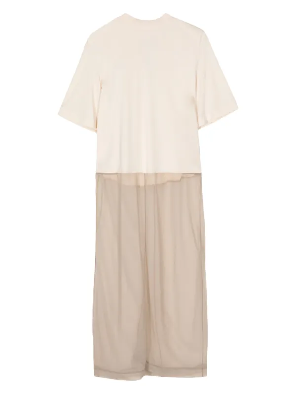 short toga dress Toga Panelled short-sleeve Dress | Neutrals