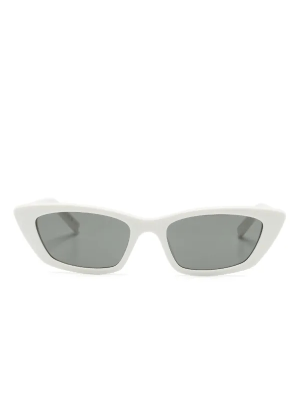 Saint Laurent Eyewear キャットアイ サングラス | ホワイト | FARFETCH JP