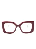 Gucci Eyewear Double G oversize-frame glasses - Red