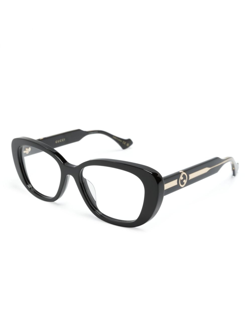 Gucci Eyewear rectangle-frame glasses - Zwart
