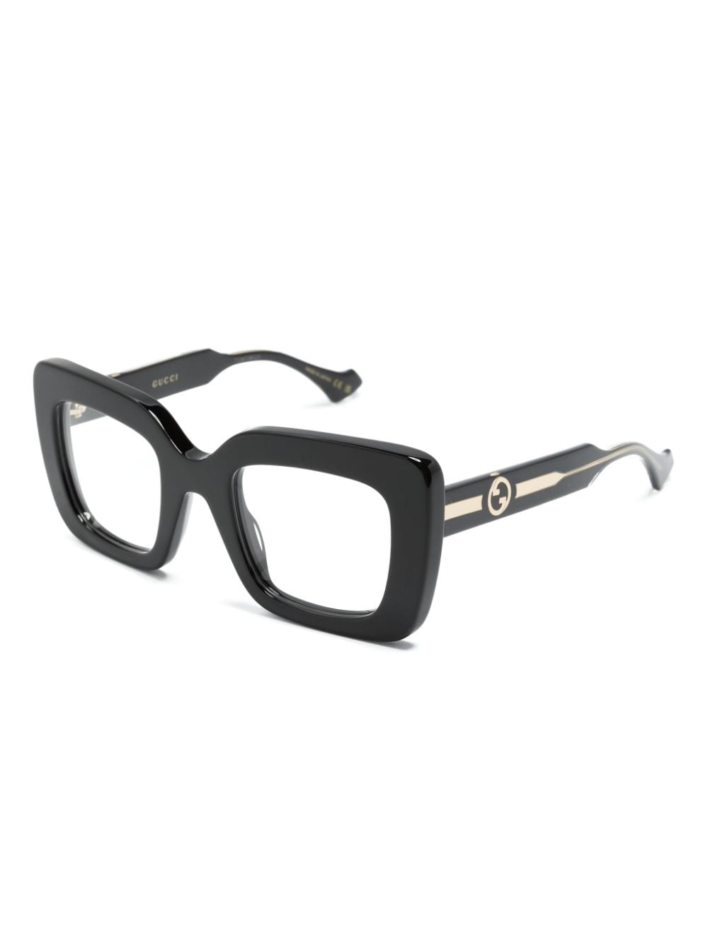 Shop Gucci Interlocking G Oversize-frame Glasses In Black