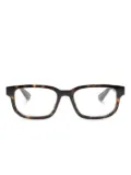 Gucci Eyewear tortoiseshell rectangle-frame glasses - Brown