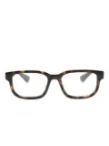 Gucci Eyewear tortoiseshell rectangle-frame glasses - Brown