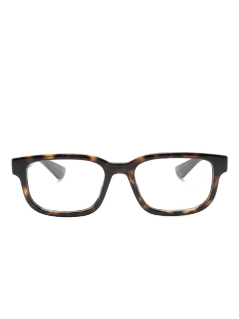 Gucci Eyewear lentes con armazón rectangular estilo carey