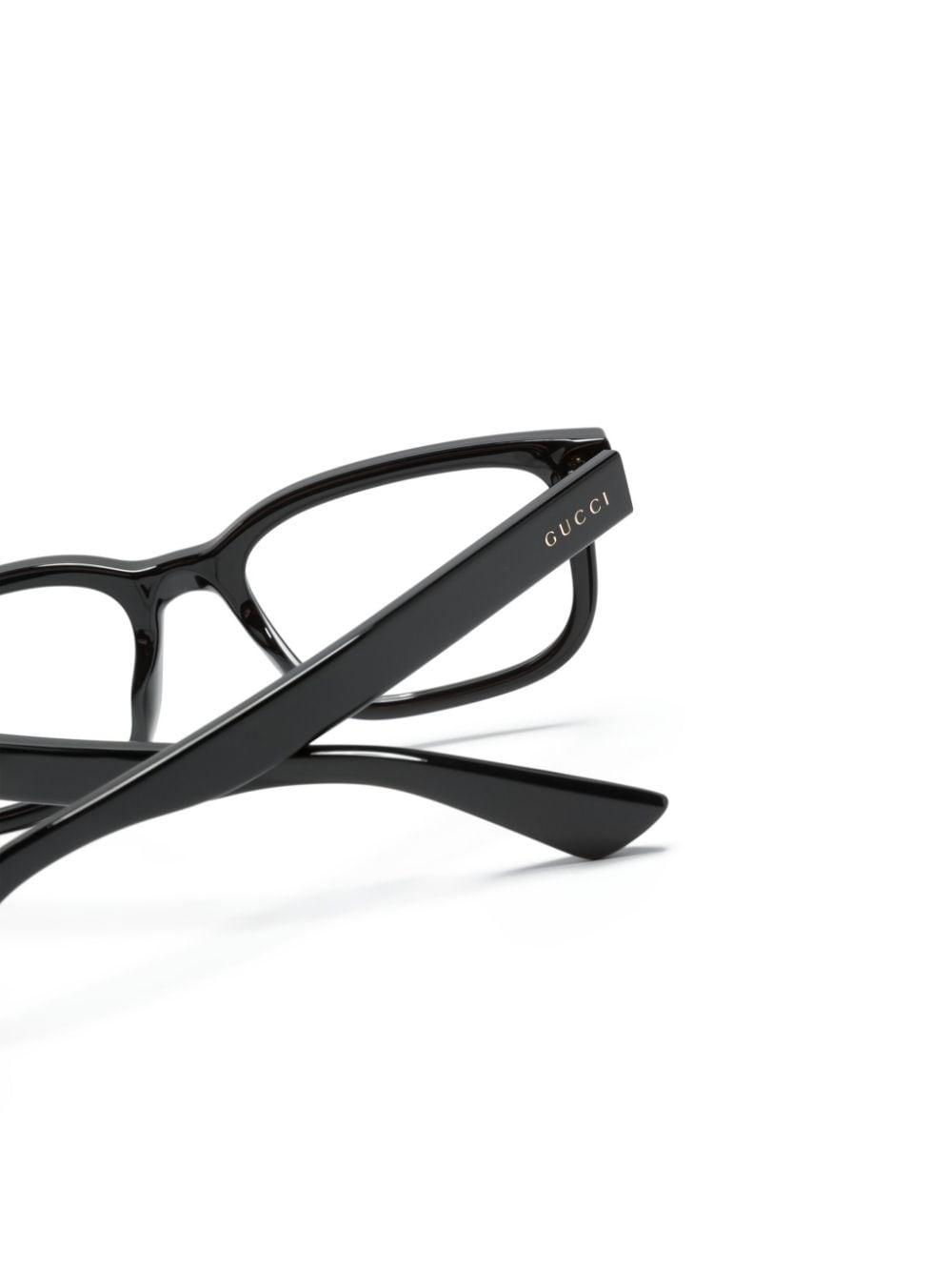 Shop Gucci Rectangle-frame Glasses In Black